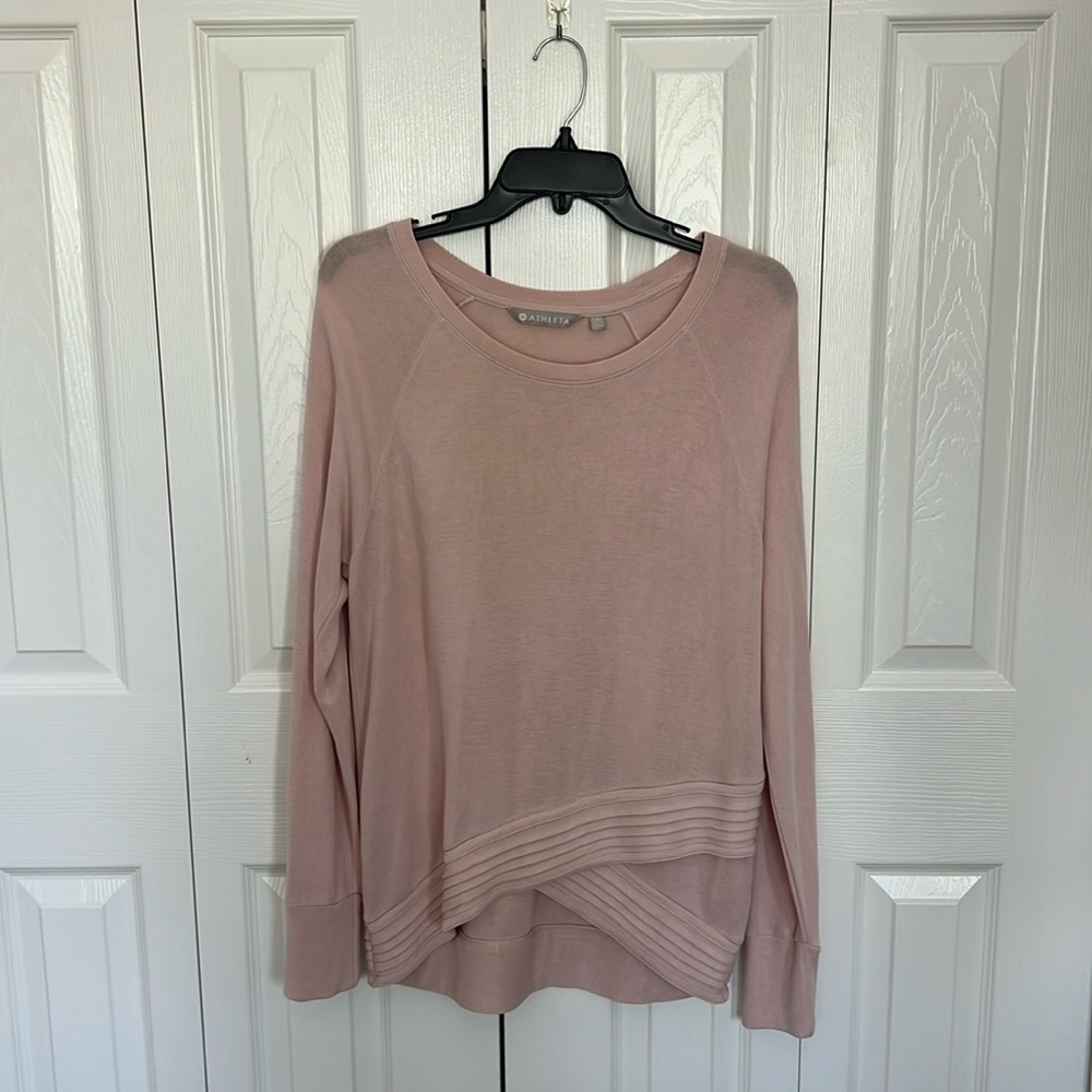 Ladies, soft pink sweatshirt.